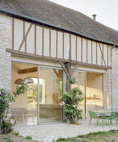 historic french farmhouse renovated to become studio guma's modern hécourt house