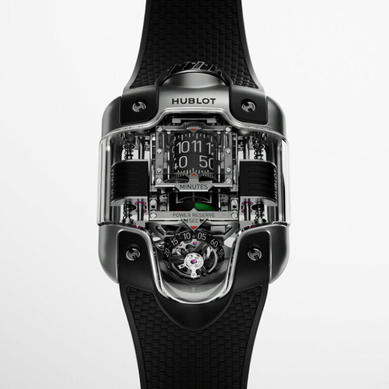 hublot's new titanium watch, MP-10 tourbillon weight energy system