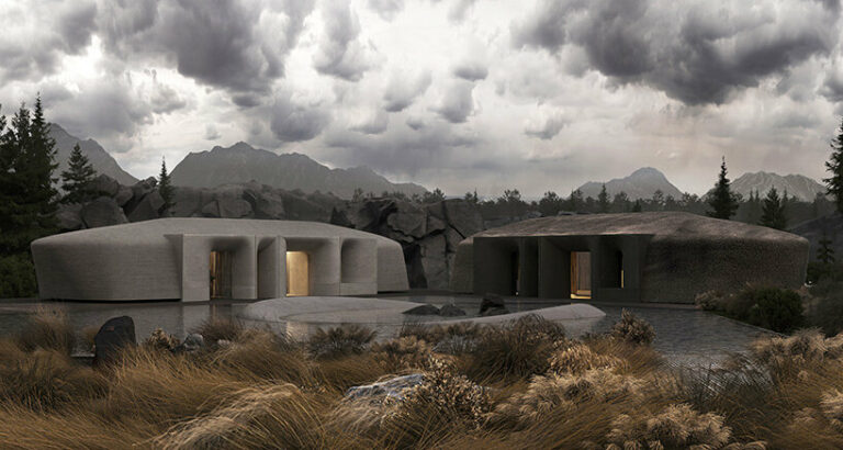 MAKHNO studio plans gnizdo lodges to resemble sculpted caves