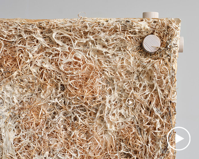 jonas edvard crafts sound-absorbing panel from mushroom mycelium, hemp, and willow
