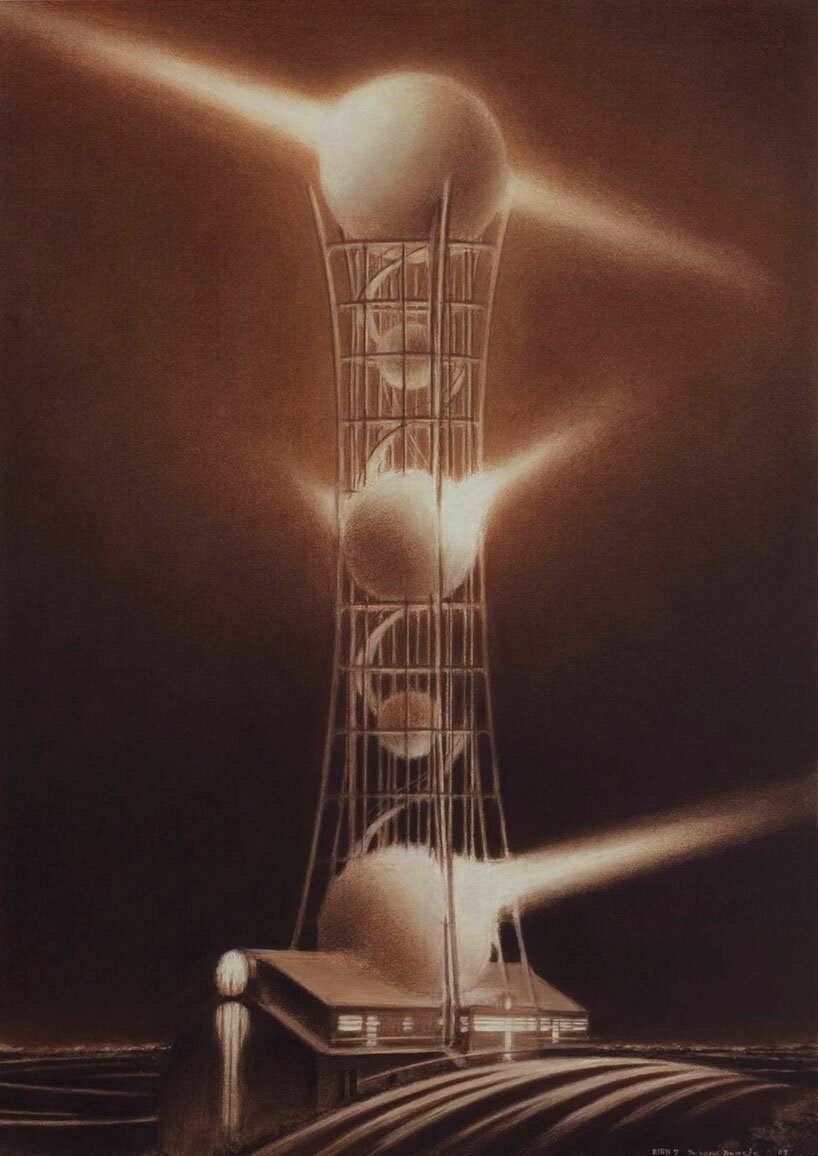 minoru nomata's floating fortress paintings evoke retro