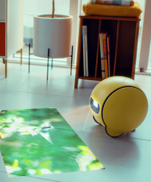 samsung’s ball-shaped AI robot plays videos on floors, walls and more using built-in projector