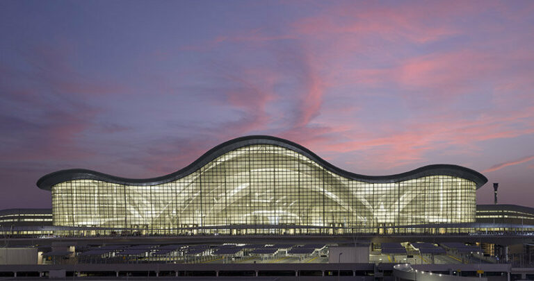 KPF's zayed airport terminal evokes desert dunes near abu dhabi