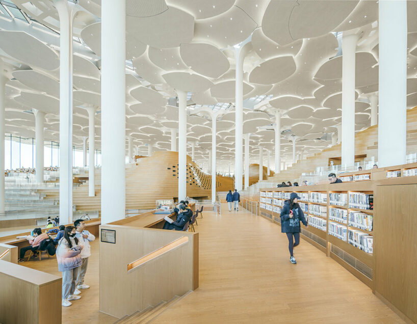 مكتبة مدينة بكين التي صممها سنوهيتا تفتح أبوابها للجمهور، وتكشف عن التلال والوديان المنحوتة