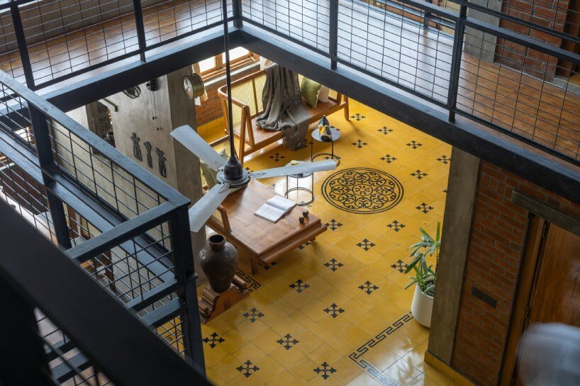 onebulb architecture's passive brick house in india winds communal and meditative spaces