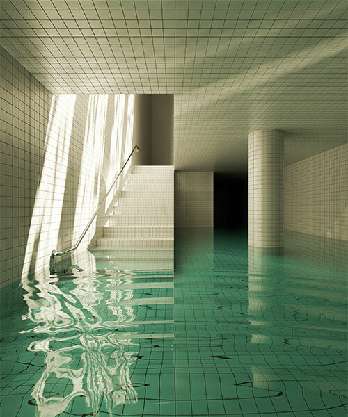 diving into 3D artist jared pike's pool dreamscapes and imaginary liminal interiors