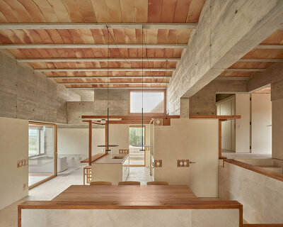 vaulted ceilings and arabic tiles shape ripolltizon's island house in mallorca