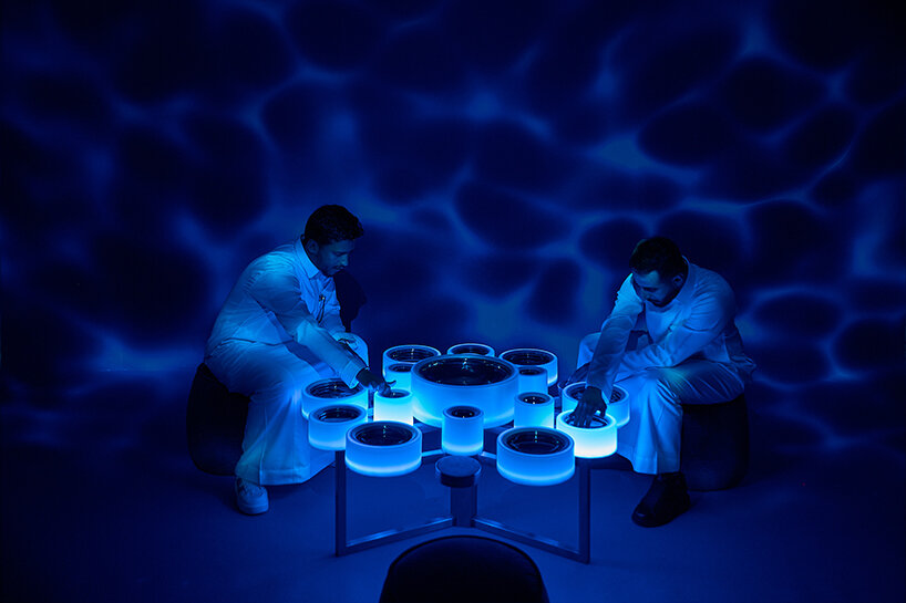 artur weber creates an immersive audio-tactile symphony powered by water at noor riyadh