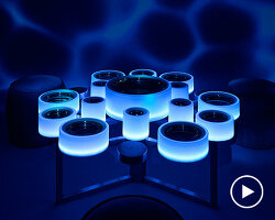 artur weber creates an immersive audio-tactile symphony powered by water at noor riyadh