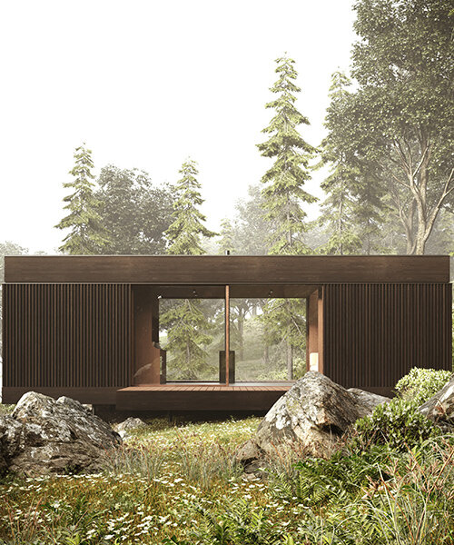 landet's eco-friendly cabins by andreas martin-löf embrace the swedish countryside