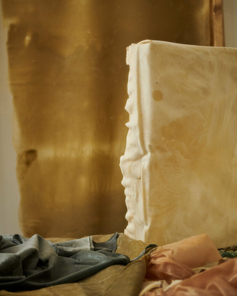 natural material studio explores light through bio-textile materials