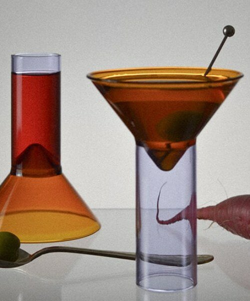 TRAGA’s bifunctional glass is perfect for both martini cocktails and shots