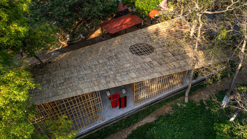 short film guides us through permeable bamboo pavilion celebrating indian craftmanship