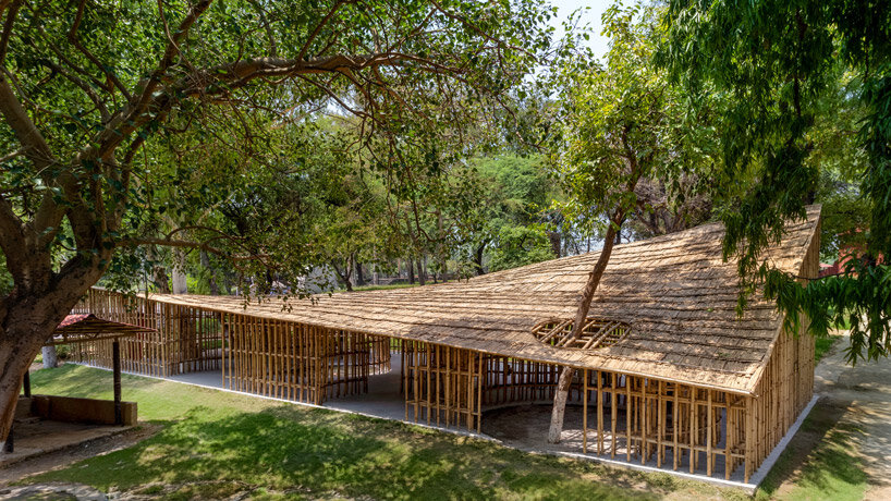short film guides us through permeable bamboo pavilion celebrating indian craftmanship
