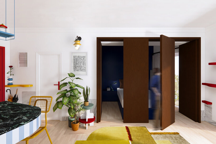 splashes of color revive 35 sqm athenian micro-apartment by oikonomakis siampakoulis