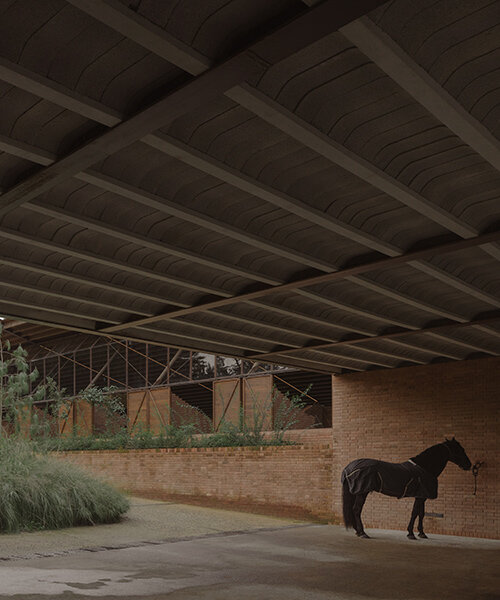 rustic horse stable by módica ledezma blends into its lush mexican setting