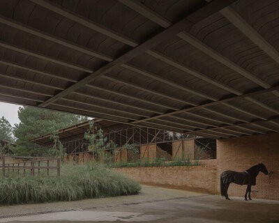rustic horse stable by módica ledezma blends into its lush mexican setting