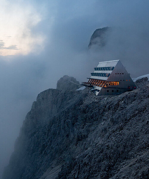 senoner tammerle gives alpine architecture a minimalist spin with santnerpass hut