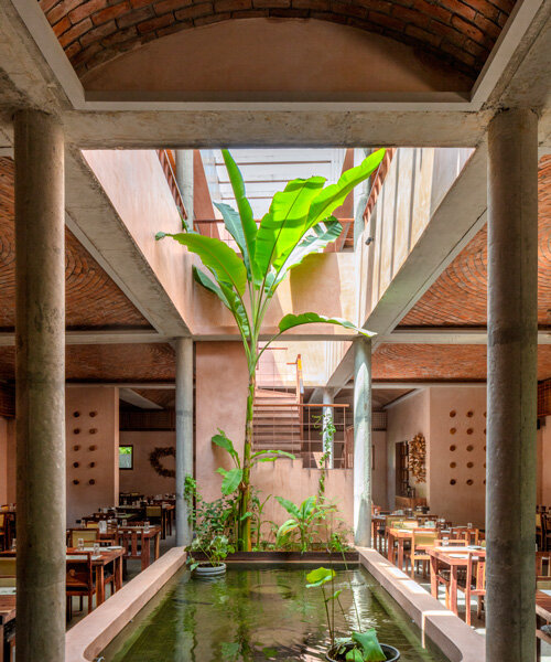 brick-moulded vaulted ceilings crown restaurant by sona reddy studio in india