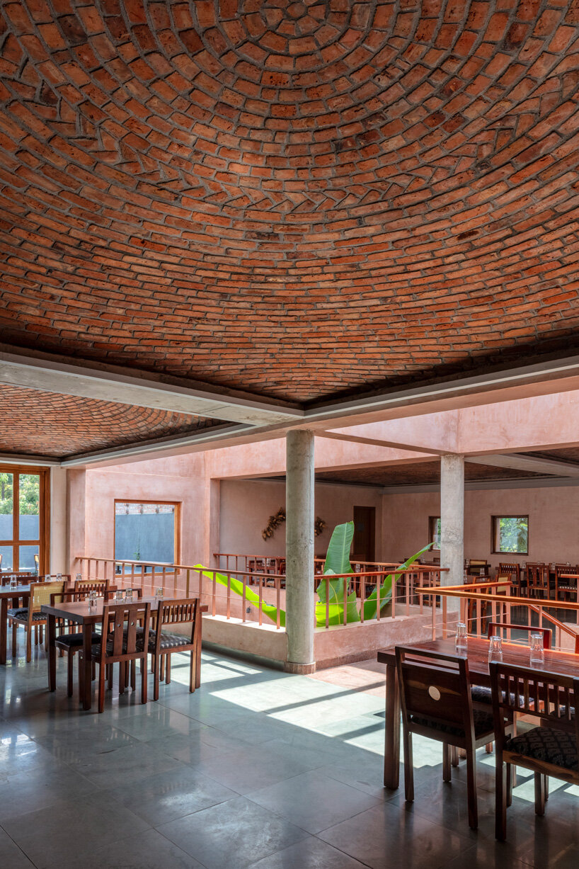 brick-moulded vaulted ceilings crown restaurant by sona reddy studio in india