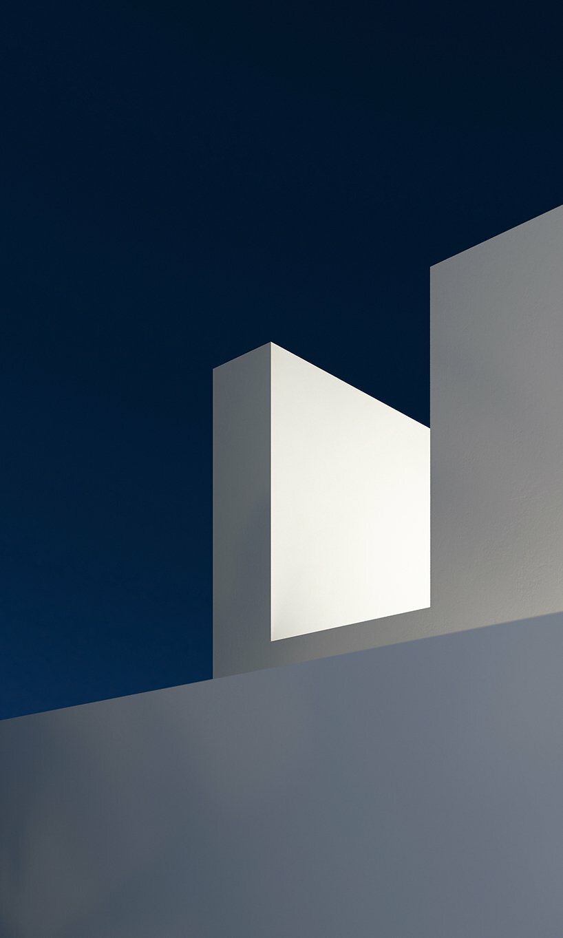 white solid blocks shape villa w by SHOVK floating above bali's volcanic slopes