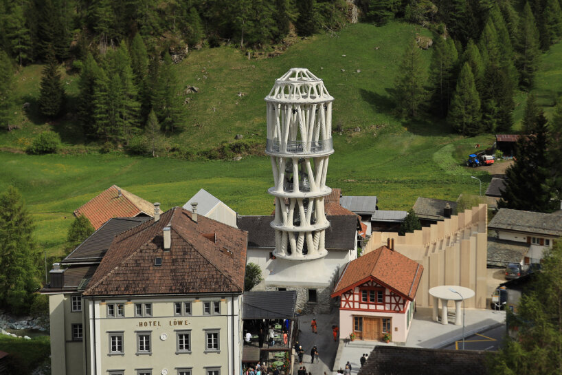 3D printed white tower