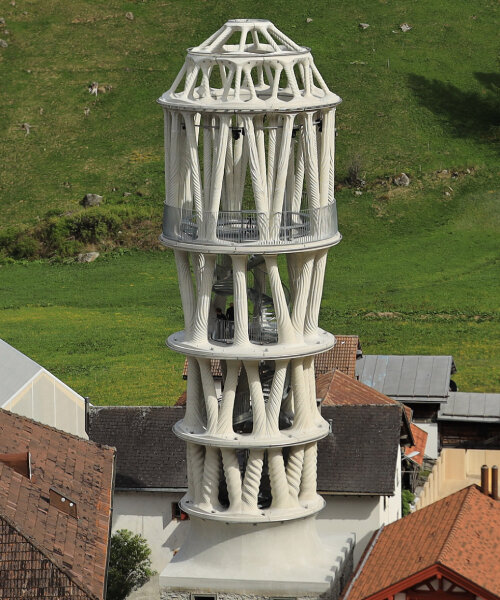 tor alva, the tallest 3D printed tower in the world, opens in the swiss alps