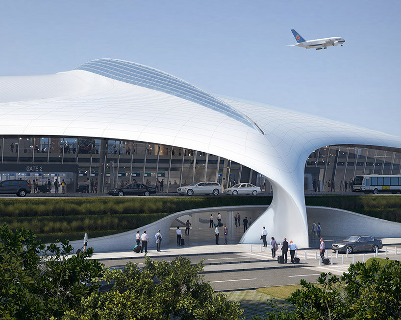 MAD Architects designs Yeosu Airport sculpture as 'bird in the garden'