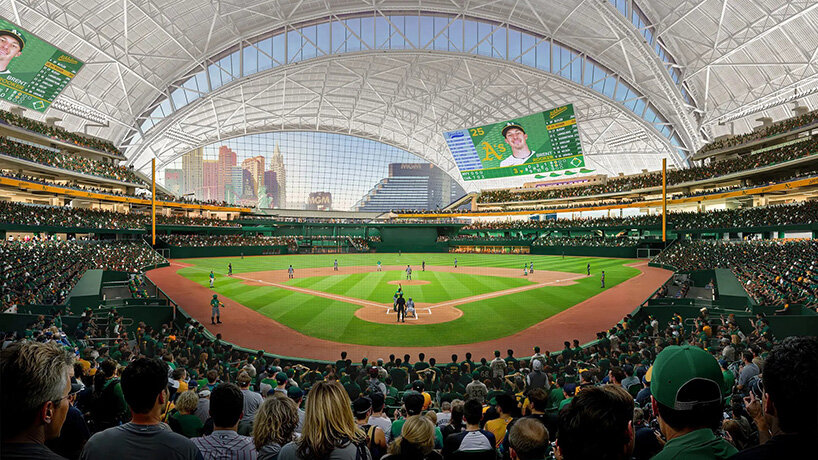 Bjarke Ingels Group membentuk Ballpark Las Vegas dengan Struktur Shell Patung