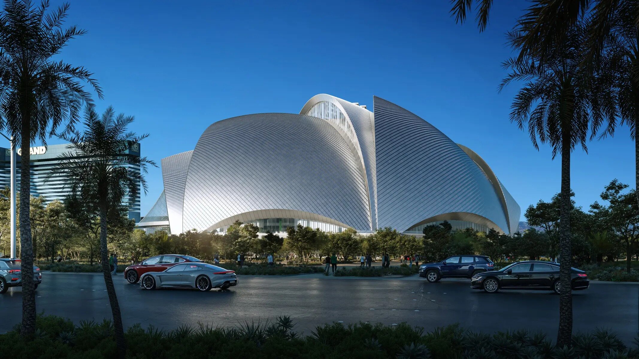 Bjarke Ingels Group membentuk Ballpark Las Vegas dengan Struktur Shell Patung