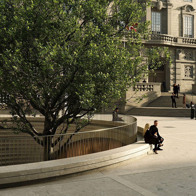 COBE plans new danish parliament with underground amphitheater in copenhagen