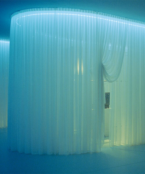behind the curtains: david altrath captures blue-hued atmosphere at groningen museum