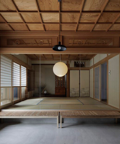 ribbed cedar panels clad house hongo's interior by n.yamada in japan