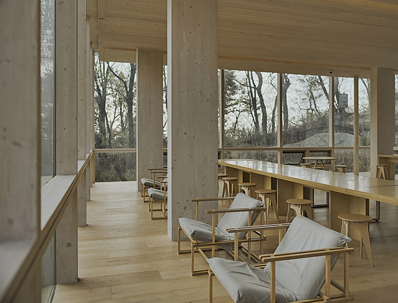 former guard post on south korea's inwang mountain becomes modern forest retreat