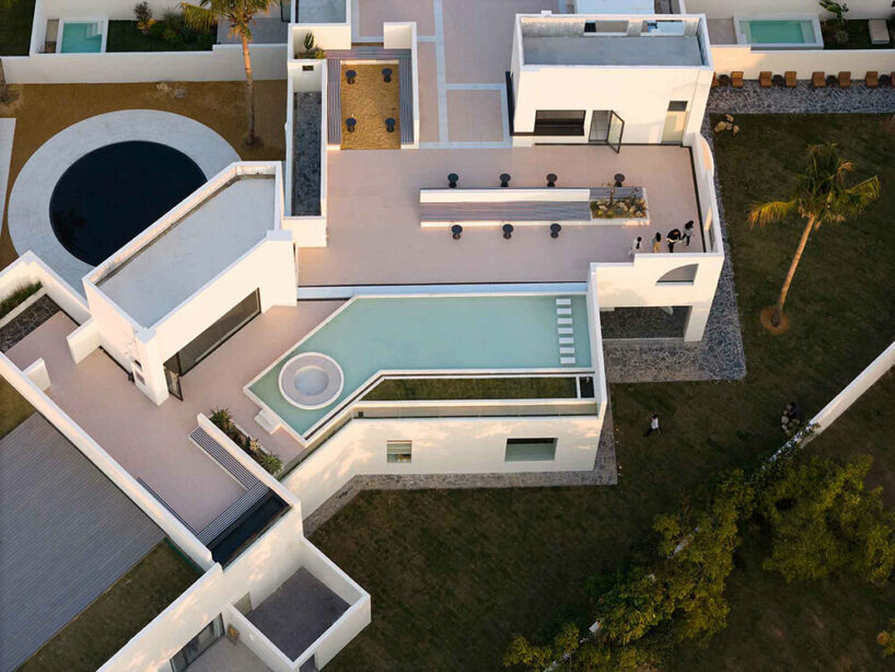 geometric purity outlines the lanxi tangquan bubble pool hotel in shenzhen