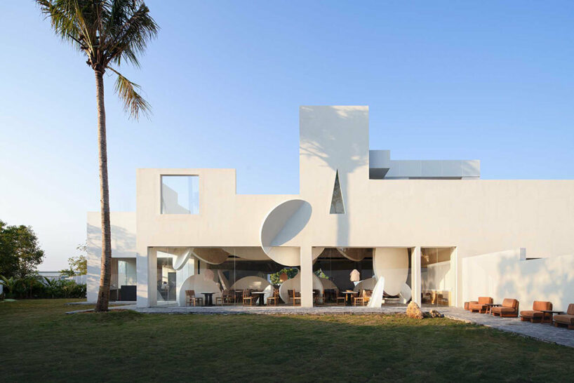 geometric purity outlines the lanxi tangquan bubble pool hotel in shenzhen