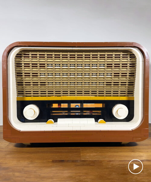 LEGO vintage radio plays any music using smartphone and voice assistant