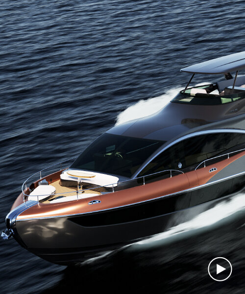lexus expands LY680 yacht's swimming platform and flybridge to fit a barbecue grill on deck