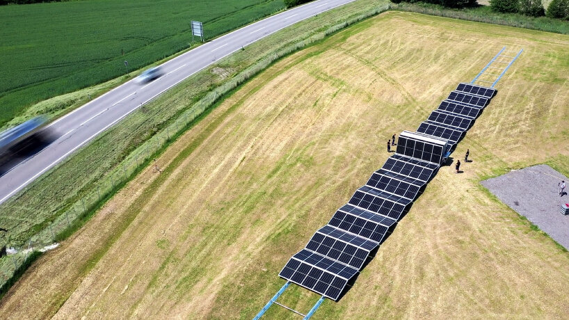 حاوية الطاقة الشمسية المتنقلة، الألواح الكهروضوئية القابلة للطي، Solarcont