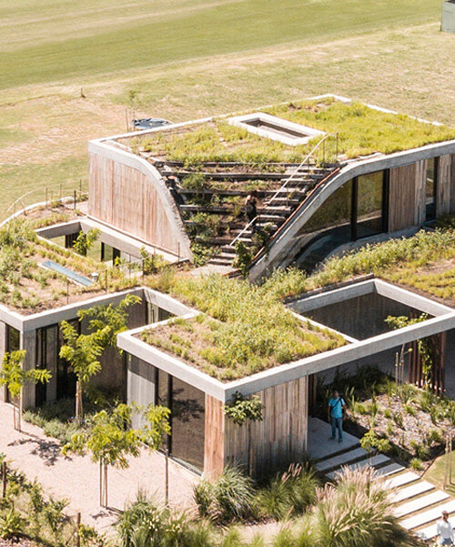 planted green roofs crown nirvana house by atelierM in buenos aires