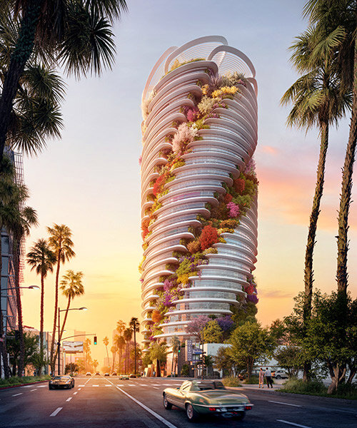 foster + partners designs 'the star,' a hollywood tower wrapped in spiraling gardens