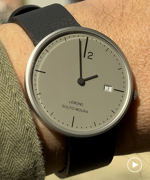 eduardo souto de moura crafts a new lebond watch with tilted dial and hours
