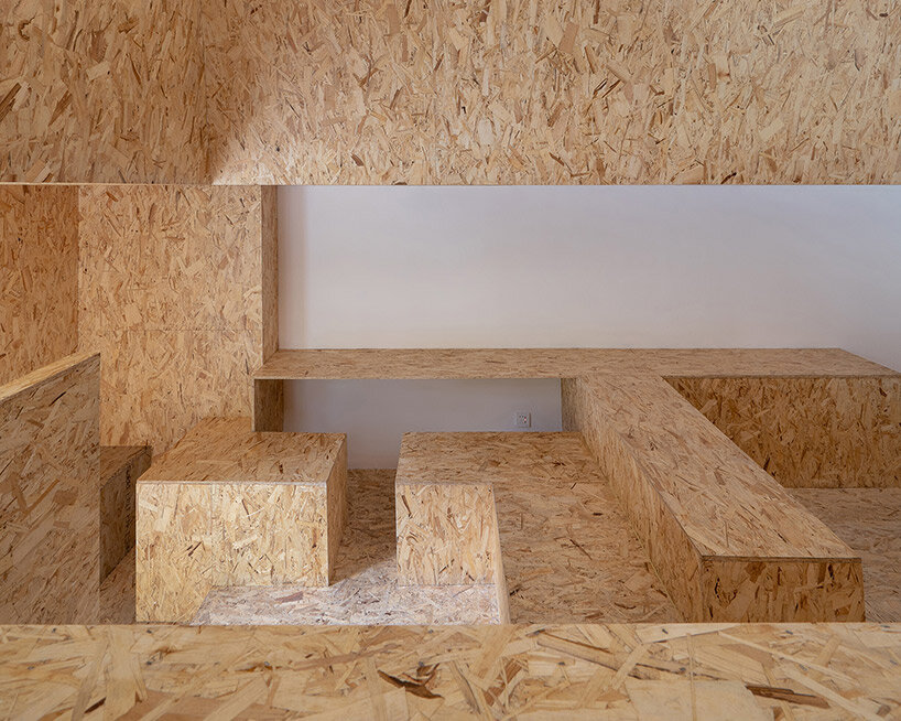 INSIDE guangzhou coffee shop is a curated maze of oriented strand board