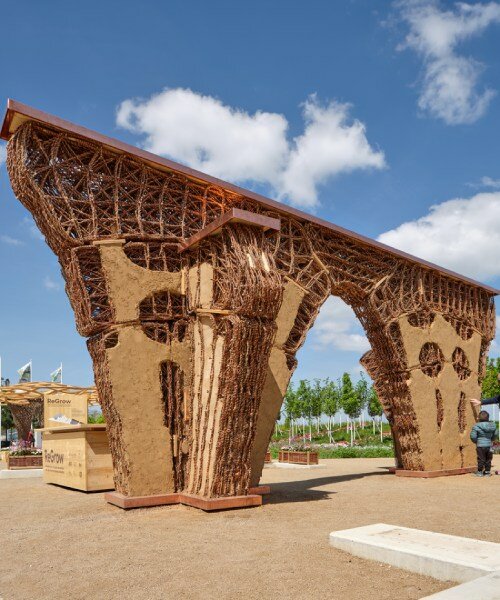 'regrow willow' poses hybrid earth construction system strengthened with digital fabrication