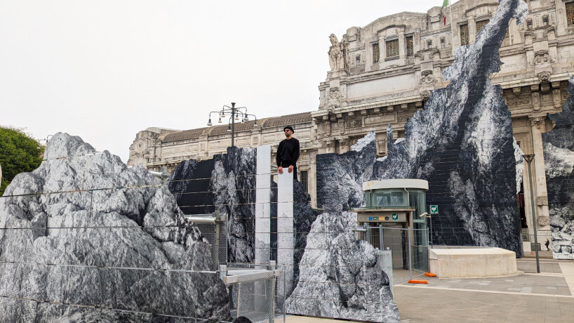 JR’s new monumental rock installation ‘la nascita’ emerges in front of ...