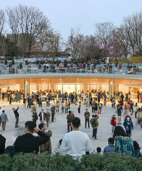 foster + partners' new jing'an apple store is designed like an amphitheater in shanghai