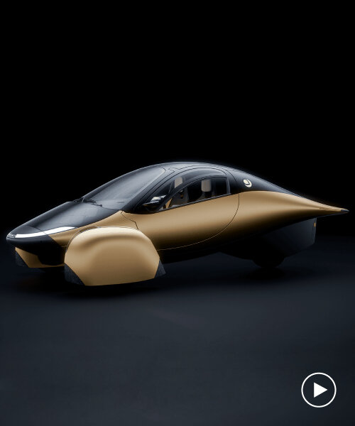 aptera to deliver three-wheeled solar power cars with gold exterior and cooling cabin in UAE
