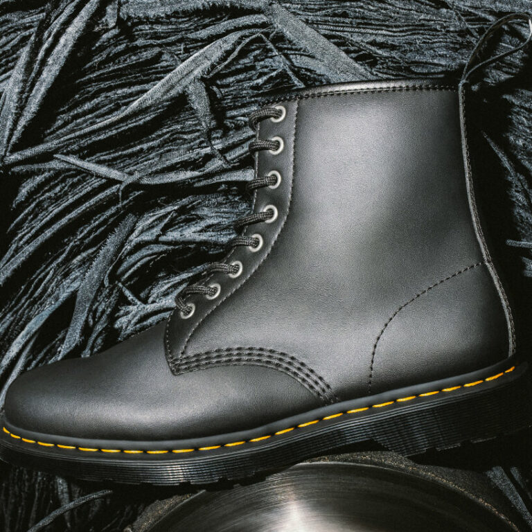 dr. martens’ genix nappa shoes are crafted from reclaimed leather ...