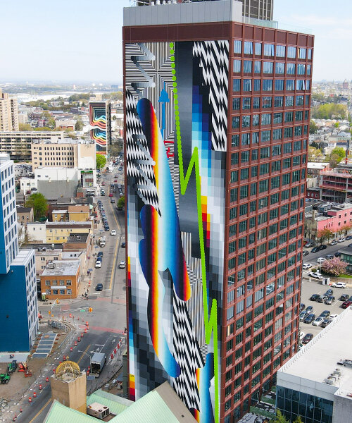 felipe pantone’s ‘OPTICHROMIE for jersey city’ marks his largest gradient mural to date
