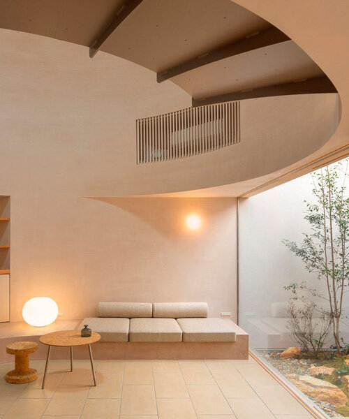 shukugawa house in japan by arbol design unfolds around zenithal dome skylight